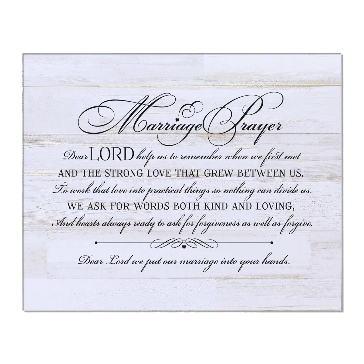 A Marriage Prayer Digital 8x10 Plaque - Fancy Script - LifeSong Milestones