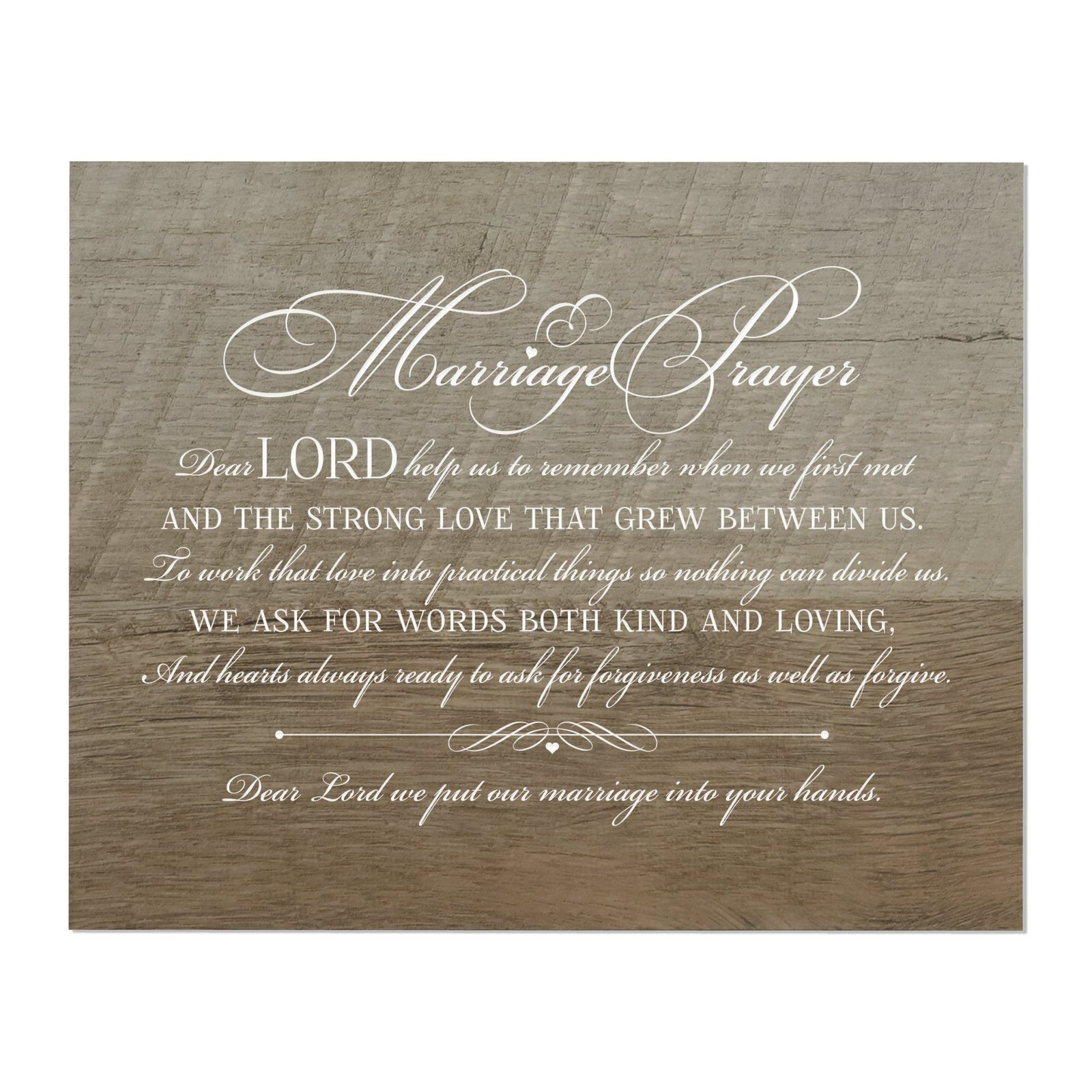A Marriage Prayer Digital 8x10 Plaque - Fancy Script - LifeSong Milestones