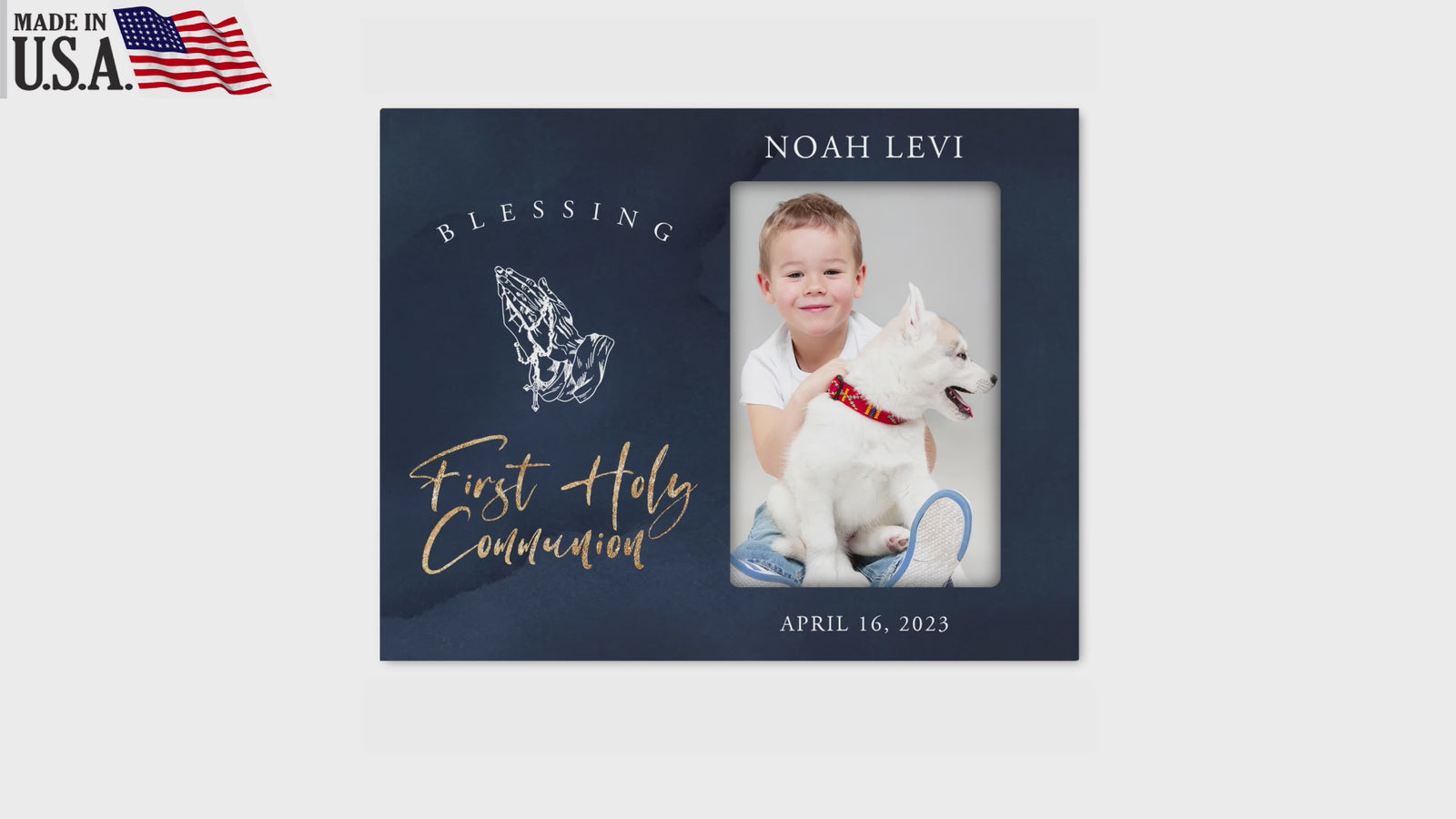 Personalized First Holy Communion Wooden Picture Frame