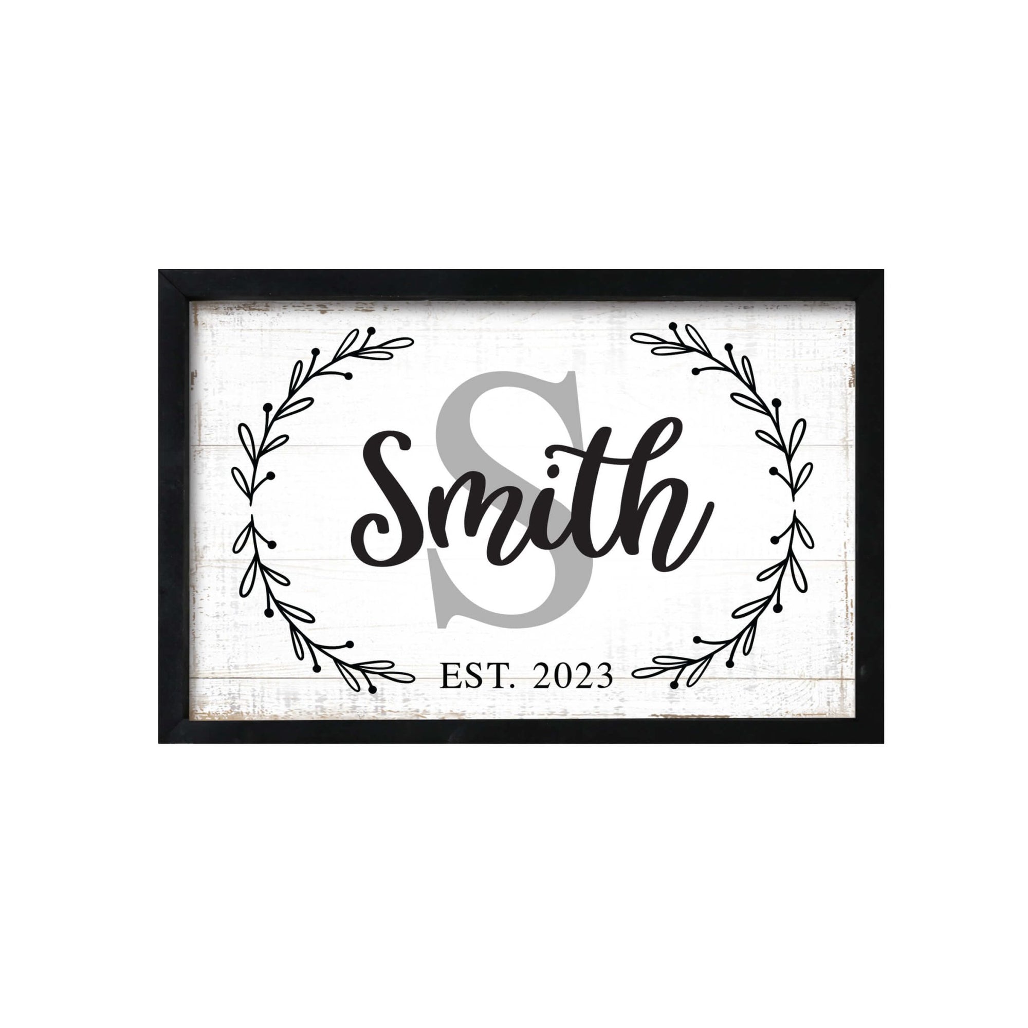Customized Home Décor Framed Shadow Box With Family Name - Smith