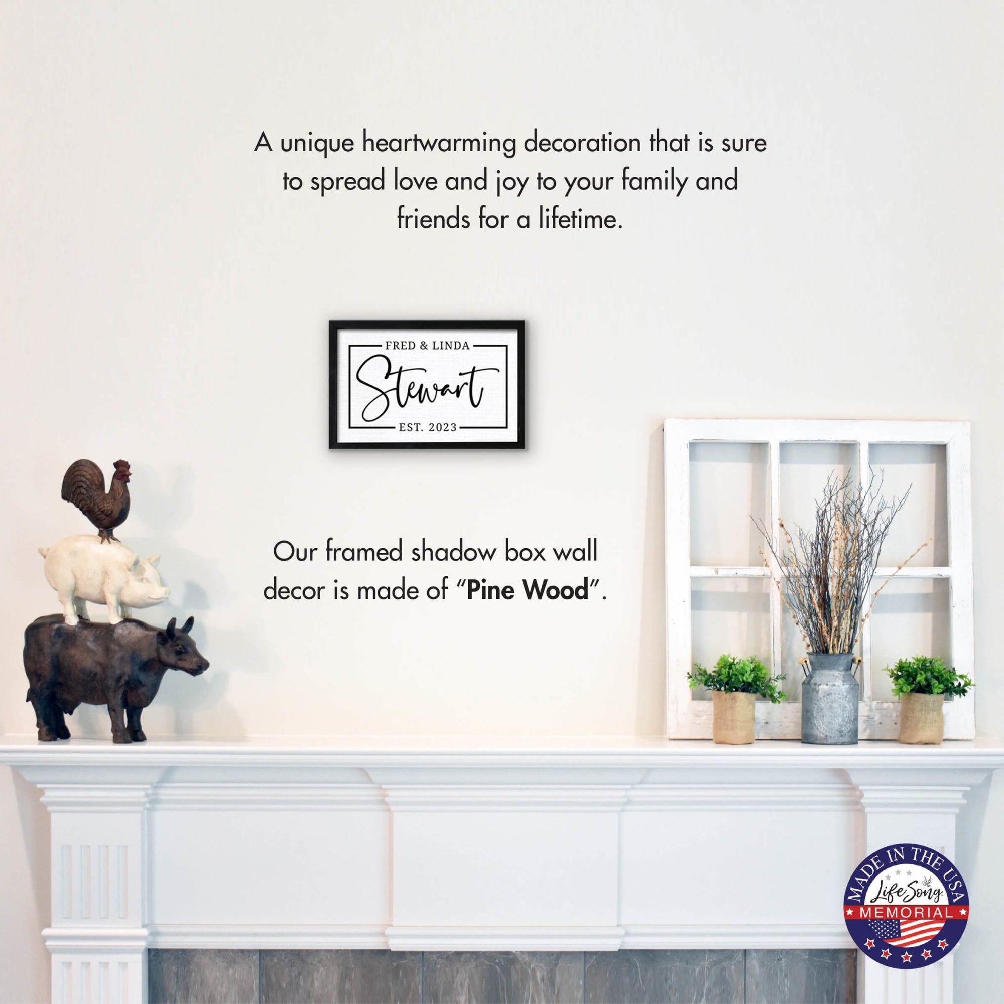Add a Personal Touch to Your Family Home Décor with LifeSong Milestones Custom Framed Shadow Box - Stewart - LifeSong Milestones