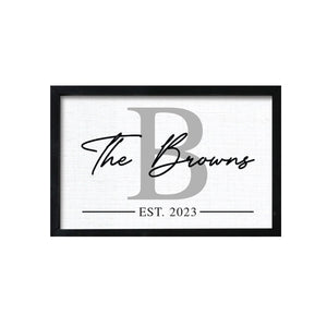 Customized Home Décor Framed Shadow Box With Family Name - The Browns