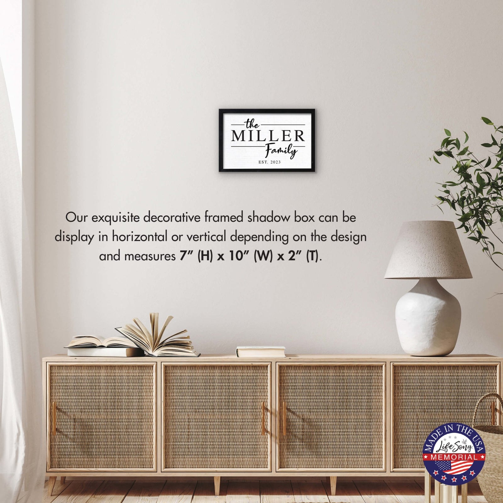 Add a Personal Touch to Your Family Home Décor with LifeSong Milestones Custom Framed Shadow Box - The Family Miller - LifeSong Milestones
