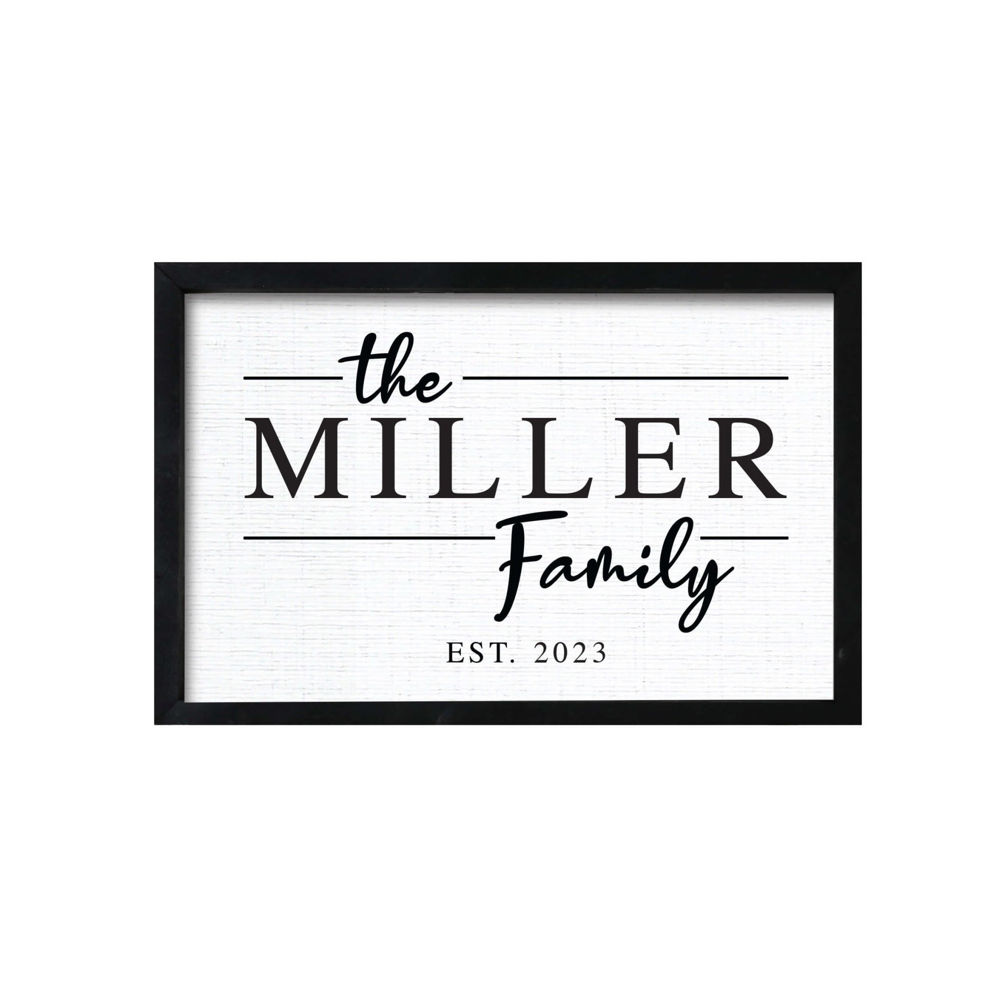 Customized Home Décor Framed Shadow Box With Family Name - The Family Miller