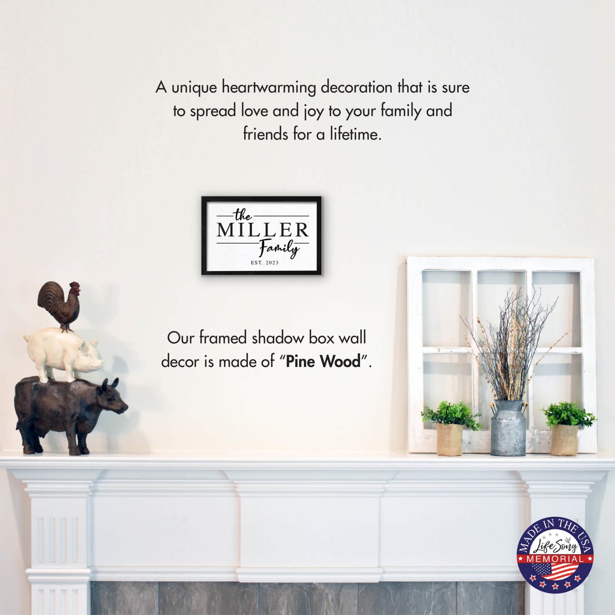 Add a Personal Touch to Your Family Home Décor with LifeSong Milestones Custom Framed Shadow Box - The Family Miller - LifeSong Milestones