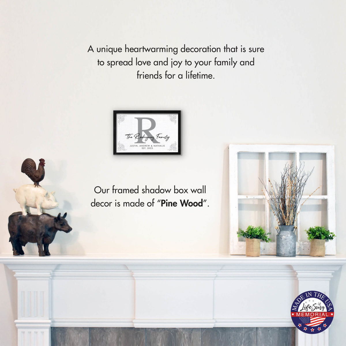 Add a Personal Touch to Your Family Home Décor with LifeSong Milestones Custom Framed Shadow Box - The Rodriguez Family - LifeSong Milestones