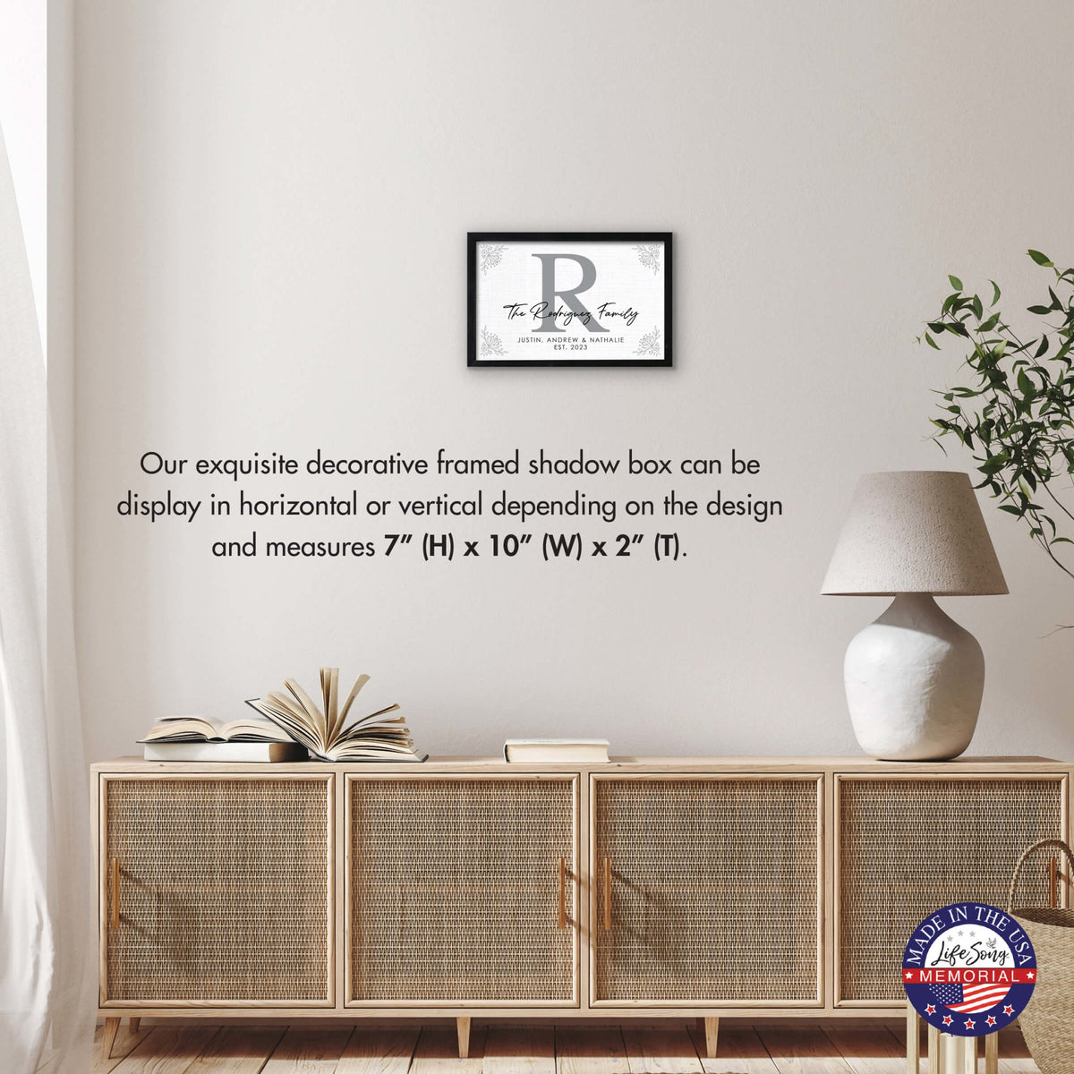 Customized Home Décor Framed Shadow Box With Family Name - The Rodriguez Family