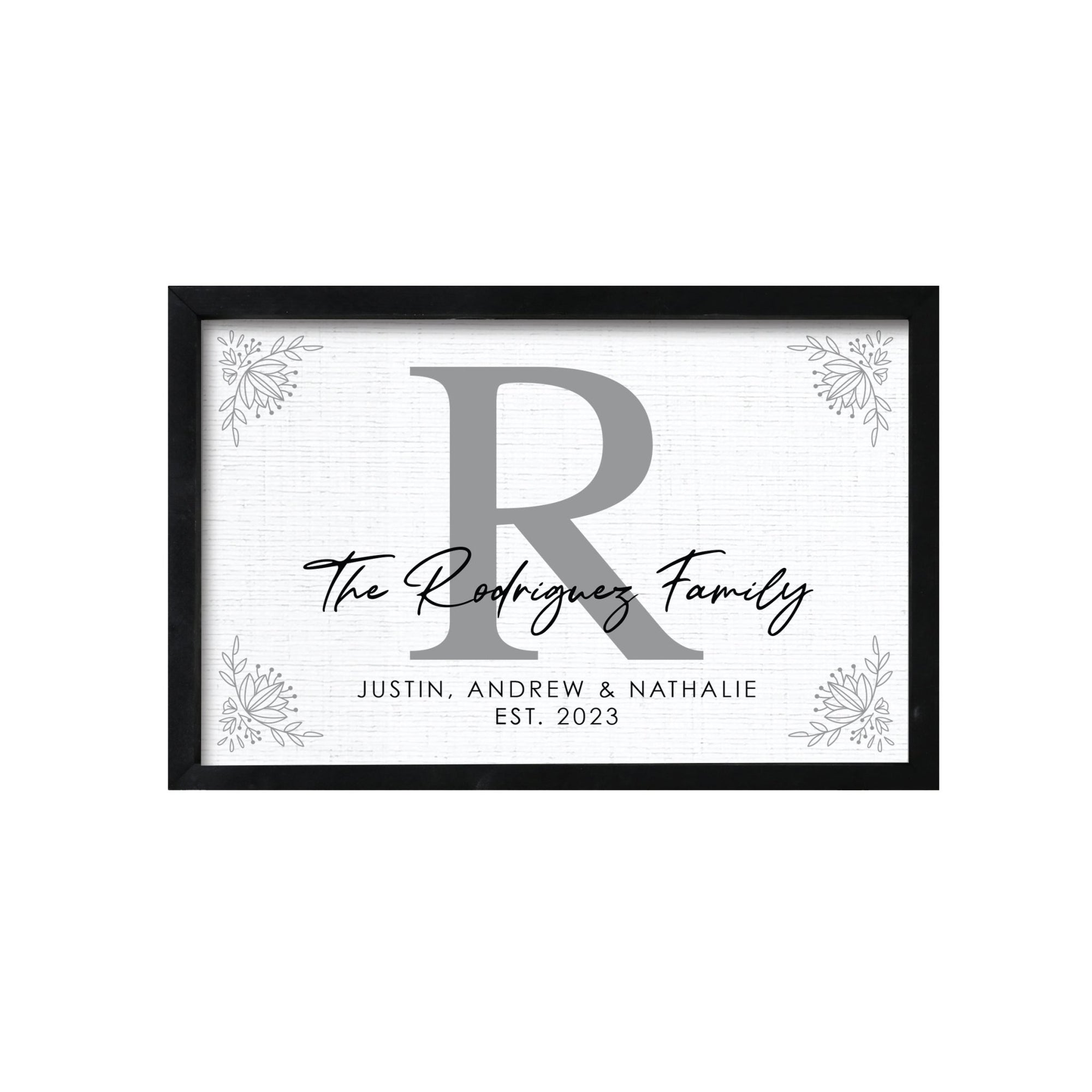 Customized Home Décor Framed Shadow Box With Family Name - The Rodriguez Family