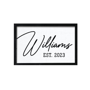 Customized Home Décor Framed Shadow Box With Family Name - Williams