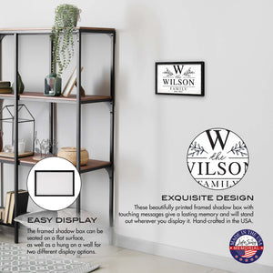 Add a Personal Touch to Your Family Home Décor with LifeSong Milestones Custom Framed Shadow Box - Wilson Family - LifeSong Milestones