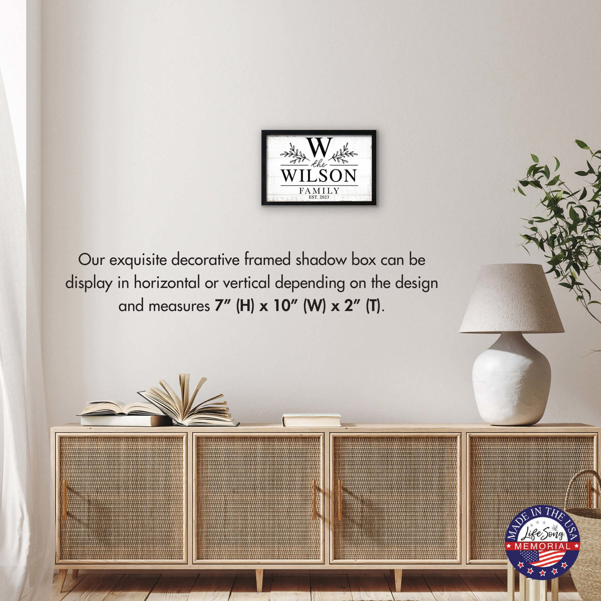 Customized Home Décor Framed Shadow Box With Family Name - Wilson Family