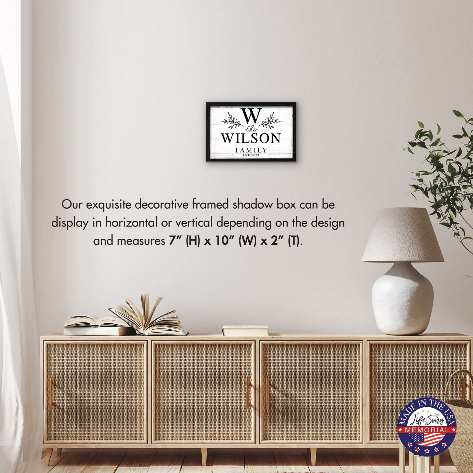 Customized Home Décor Framed Shadow Box With Family Name - Wilson Family