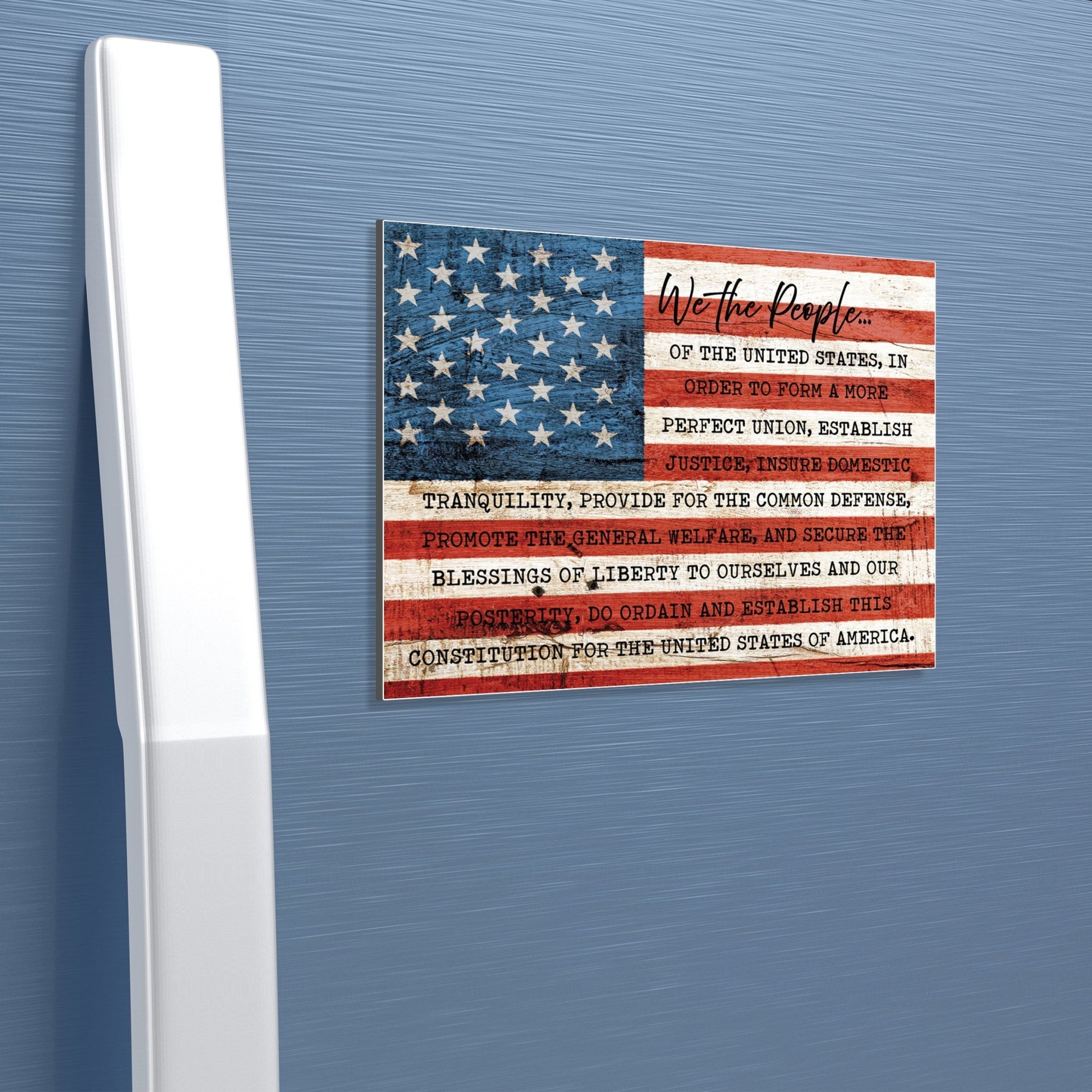 American Flag Veterans Day Patriotic Refrigerator Magnet Vintage Décor Gift Ideas - Flag We The People - LifeSong Milestones