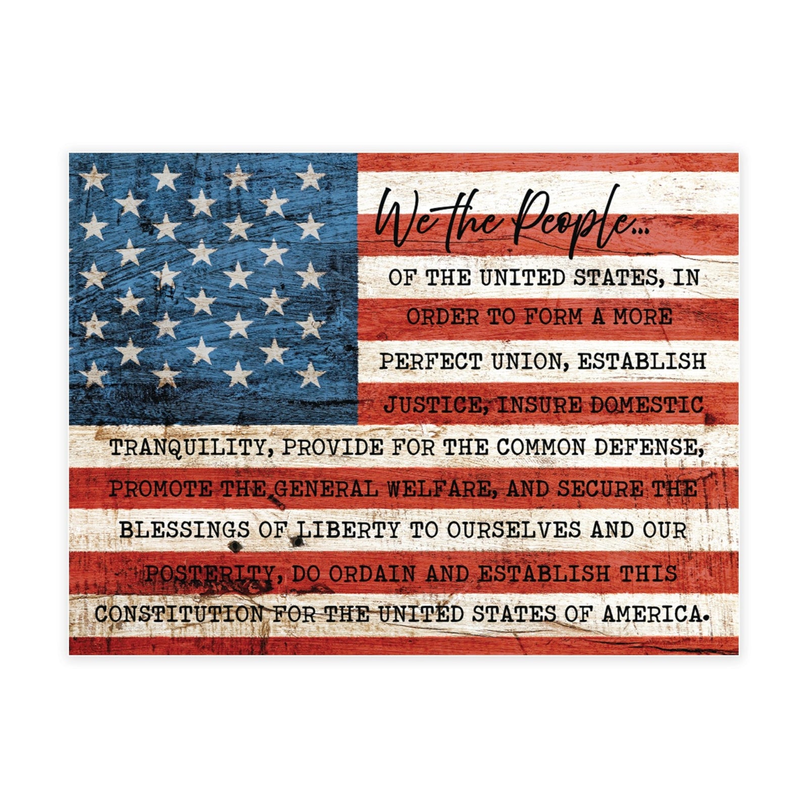 American Flag Veterans Day Patriotic Refrigerator Magnet Vintage Décor Gift Ideas - Flag We The People - LifeSong Milestones