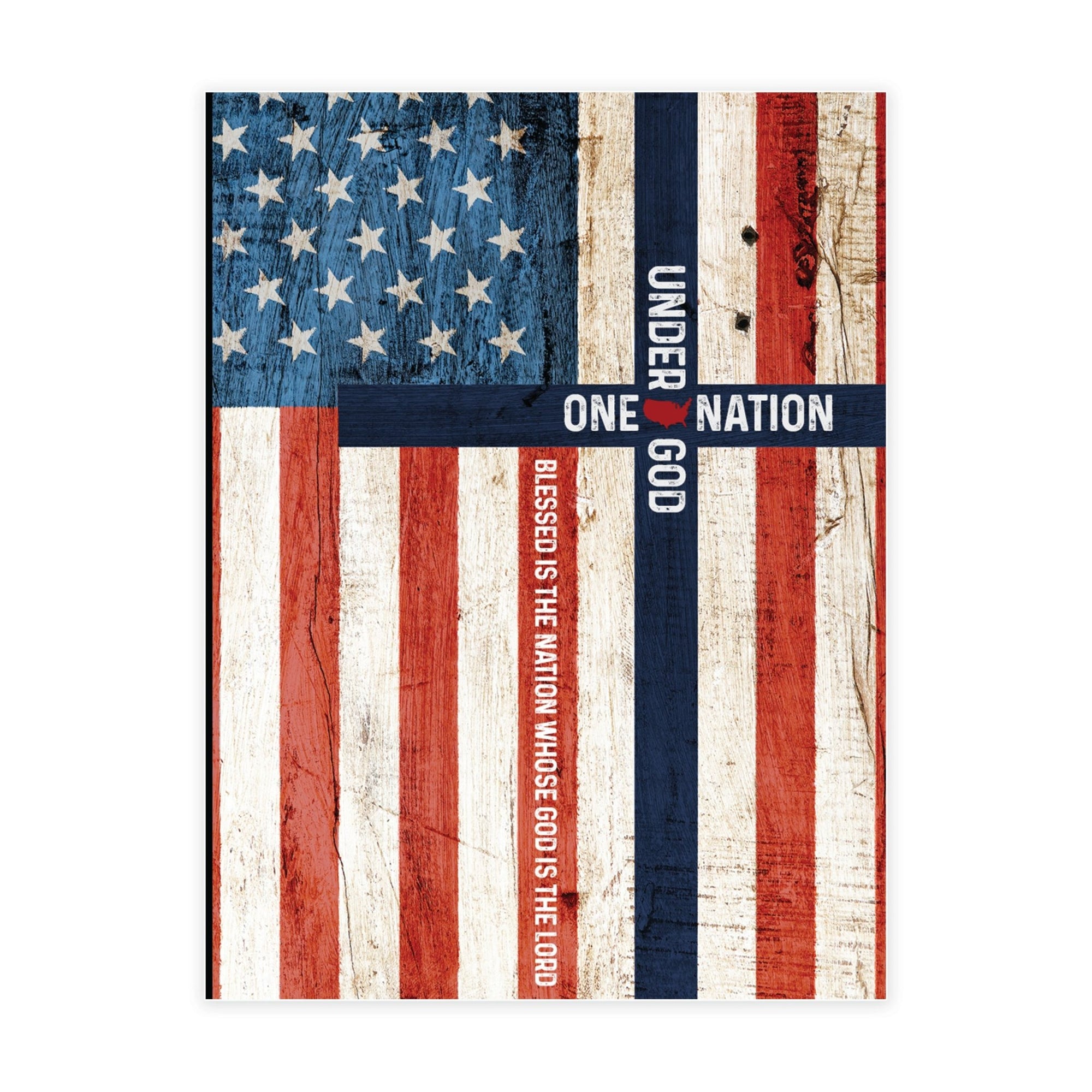 American Flag Veterans Day Patriotic Refrigerator Magnet Vintage Décor Gift Ideas - One Nation Under God - LifeSong Milestones