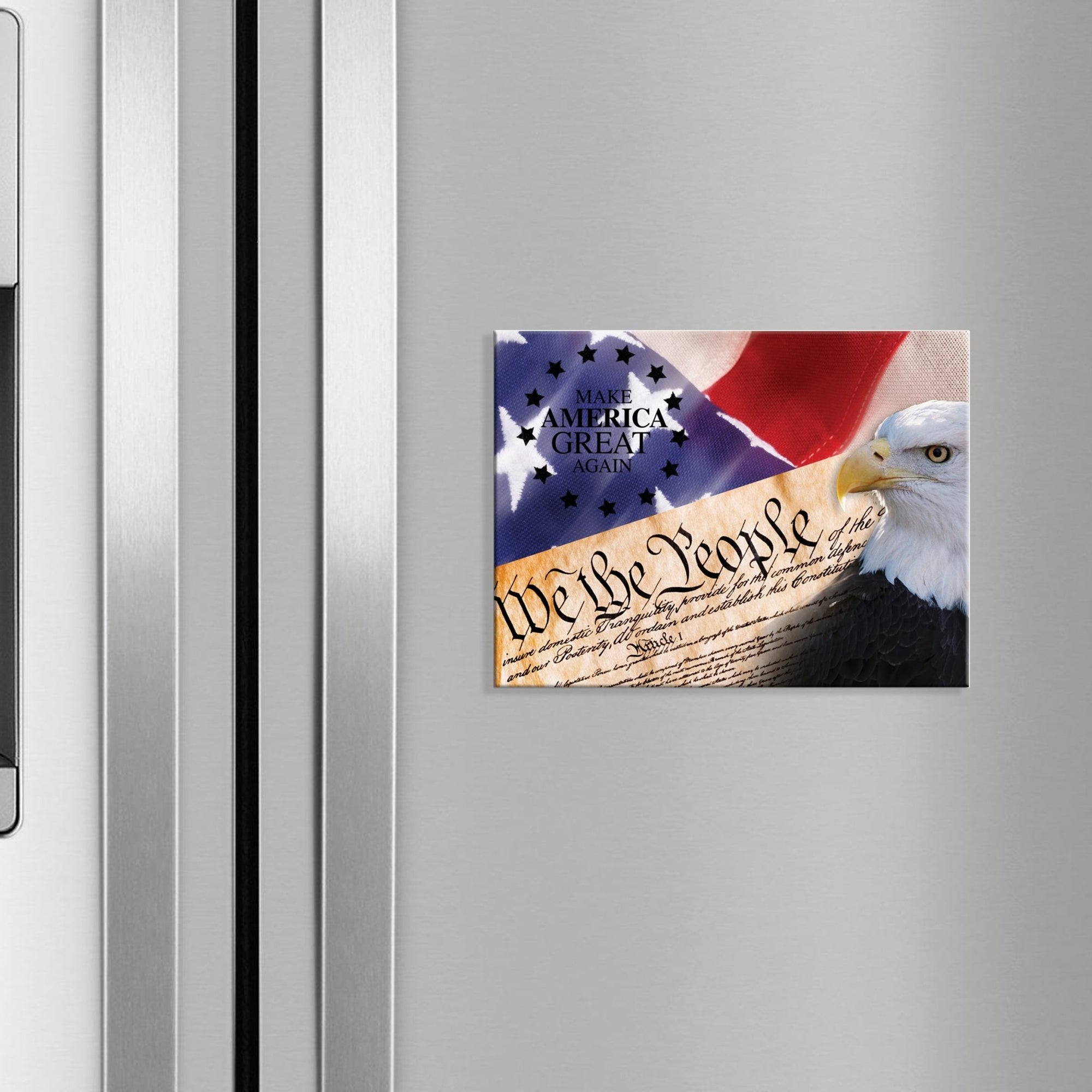 American Flag Veterans Day Patriotic Refrigerator Magnet Vintage Décor Gift Ideas - We The People - LifeSong Milestones
