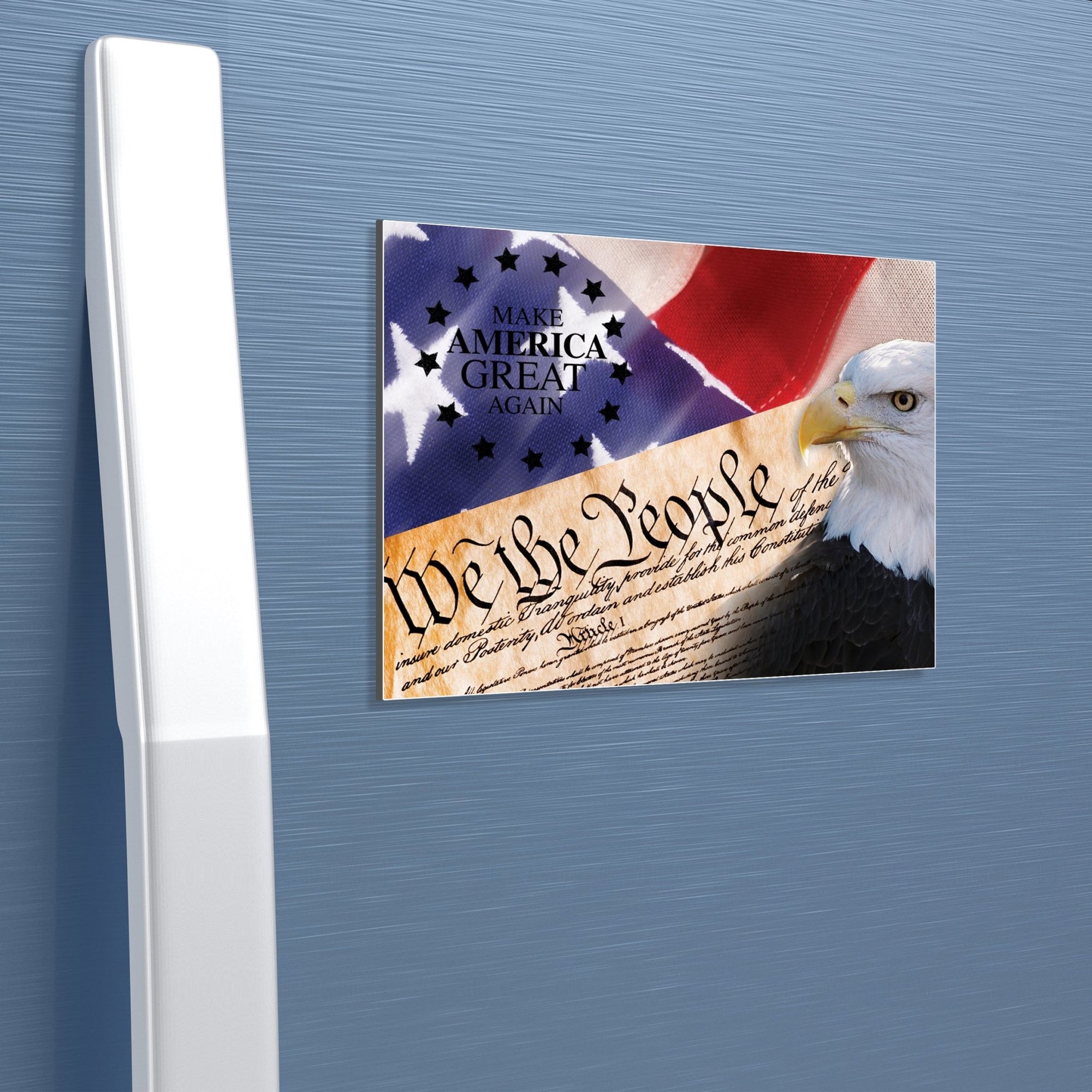 American Flag Veterans Day Patriotic Refrigerator Magnet Vintage Décor Gift Ideas - We The People - LifeSong Milestones