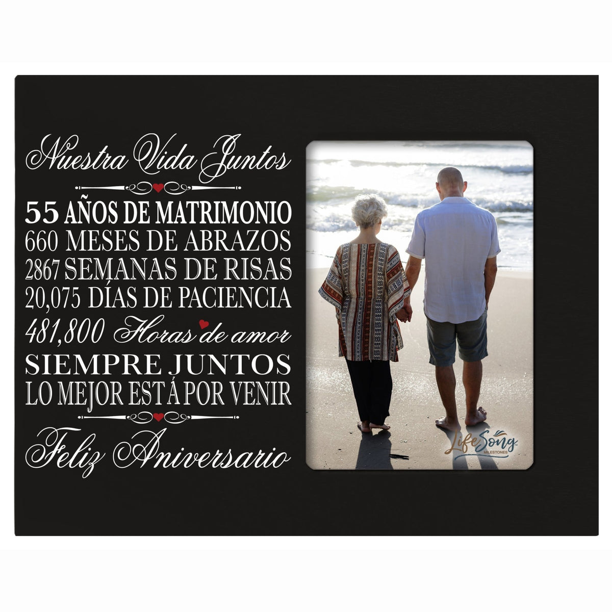 Lifesong Milestones Couples 55th Wedding Anniversary Spanish Picture Frame Gift Ideas