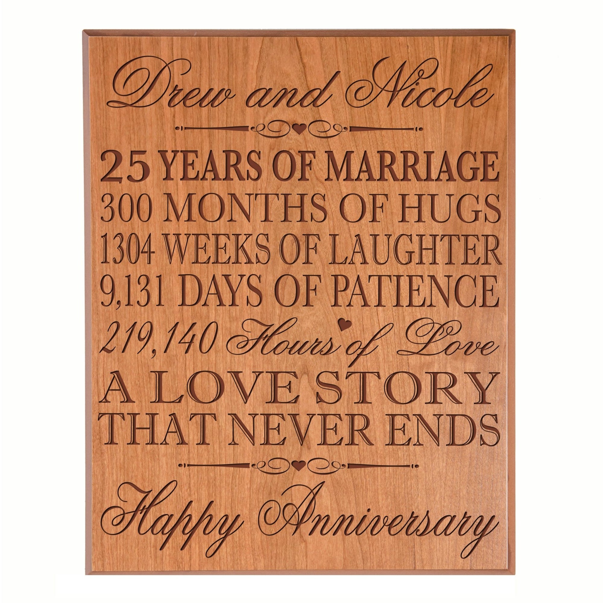 Anniversary Wall Plaque - Our Life Together - LifeSong Milestones