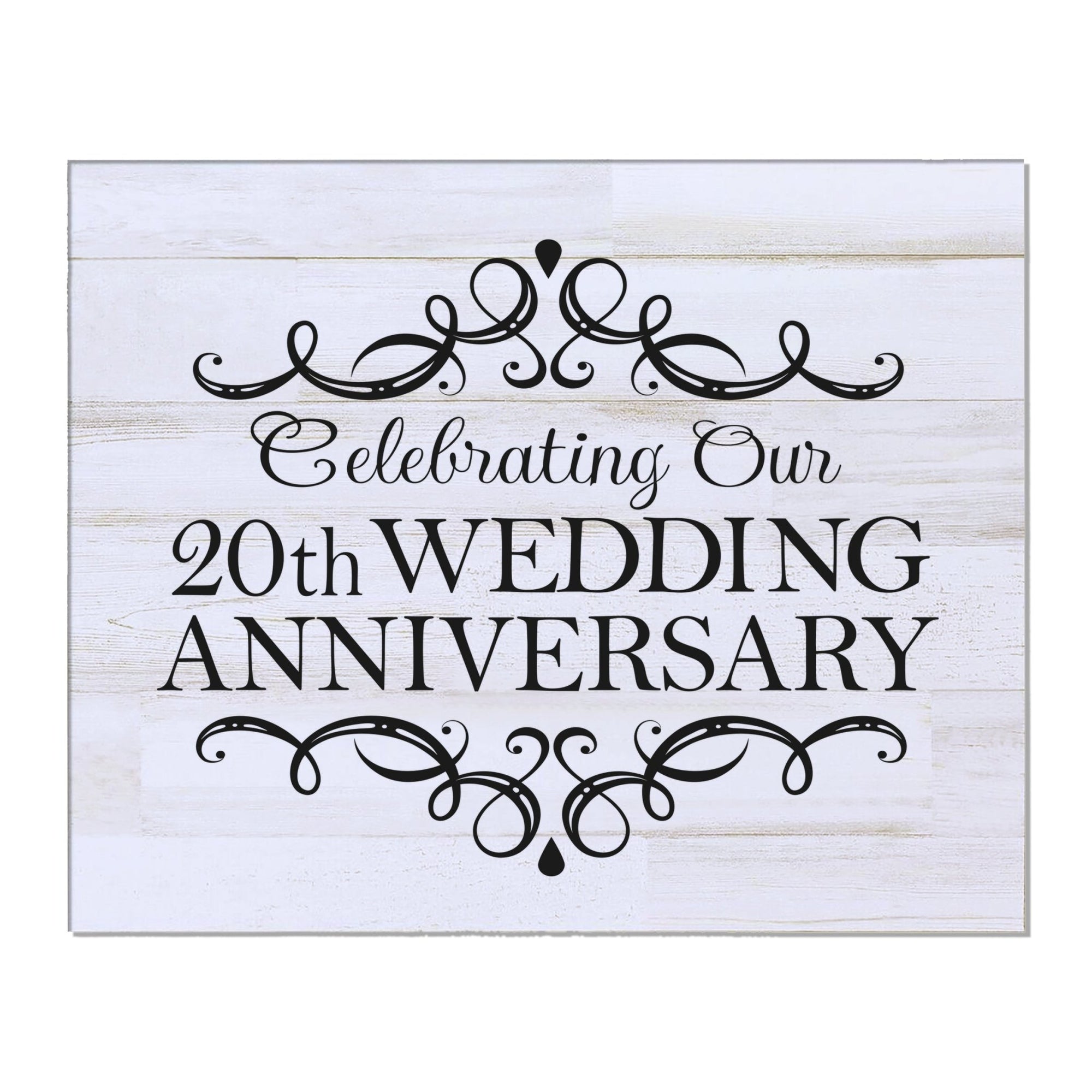 Anniversary White Distressed Wall Plaque - LifeSong Milestones