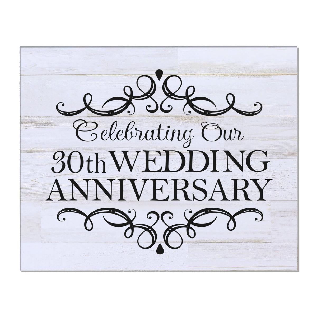 Anniversary White Distressed Wall Plaque - LifeSong Milestones