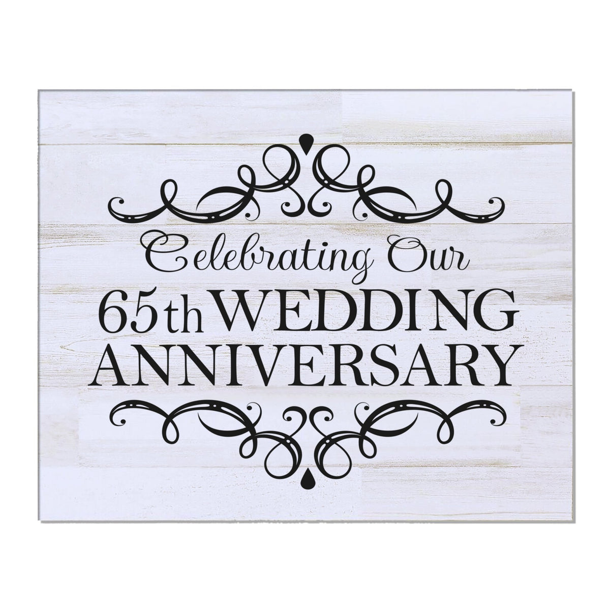 Anniversary White Distressed Wall Plaque - LifeSong Milestones
