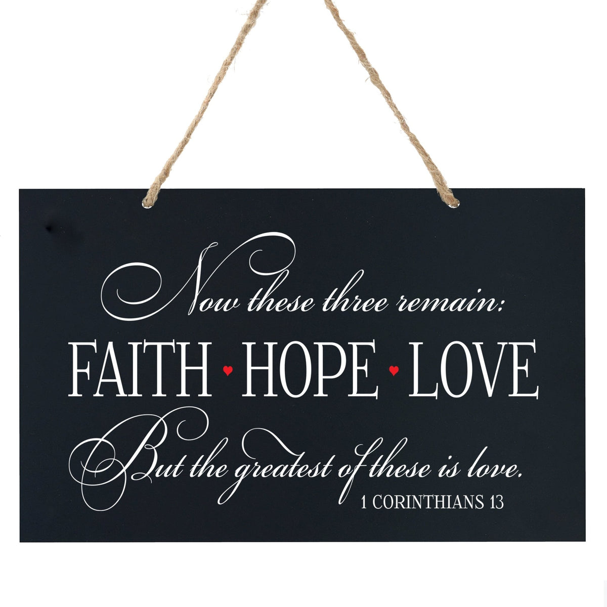 Anniversary Wooden Wedding Ceremony Sign Gift - Faith Hope Love - LifeSong Milestones
