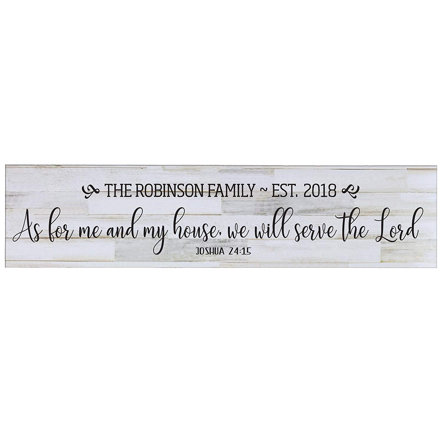As For Me and My Home Wooden Wall Sign Art Size 10 x 40 - LifeSong Milestones