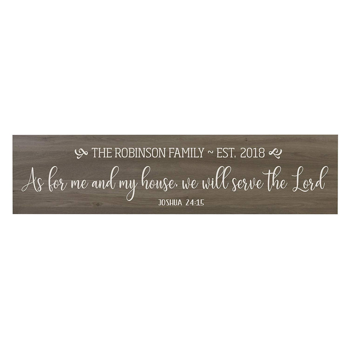 As For Me and My Home Wooden Wall Sign Art Size 10 x 40 - LifeSong Milestones
