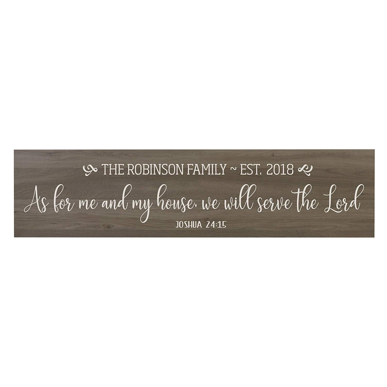 As For Me and My Home Wooden Wall Sign Art Size 10 x 40 - LifeSong Milestones