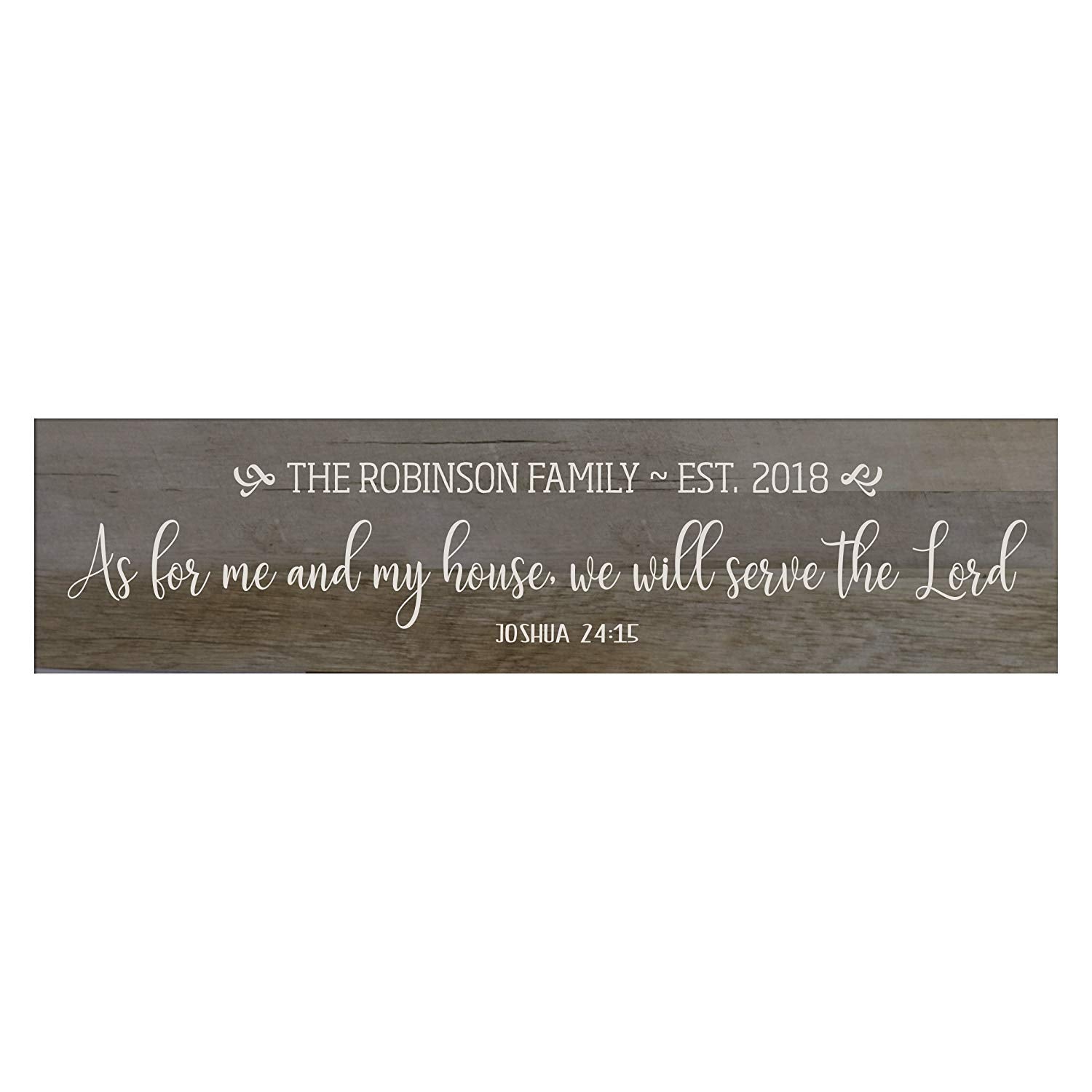 As For Me and My Home Wooden Wall Sign Art Size 10 x 40 - LifeSong Milestones