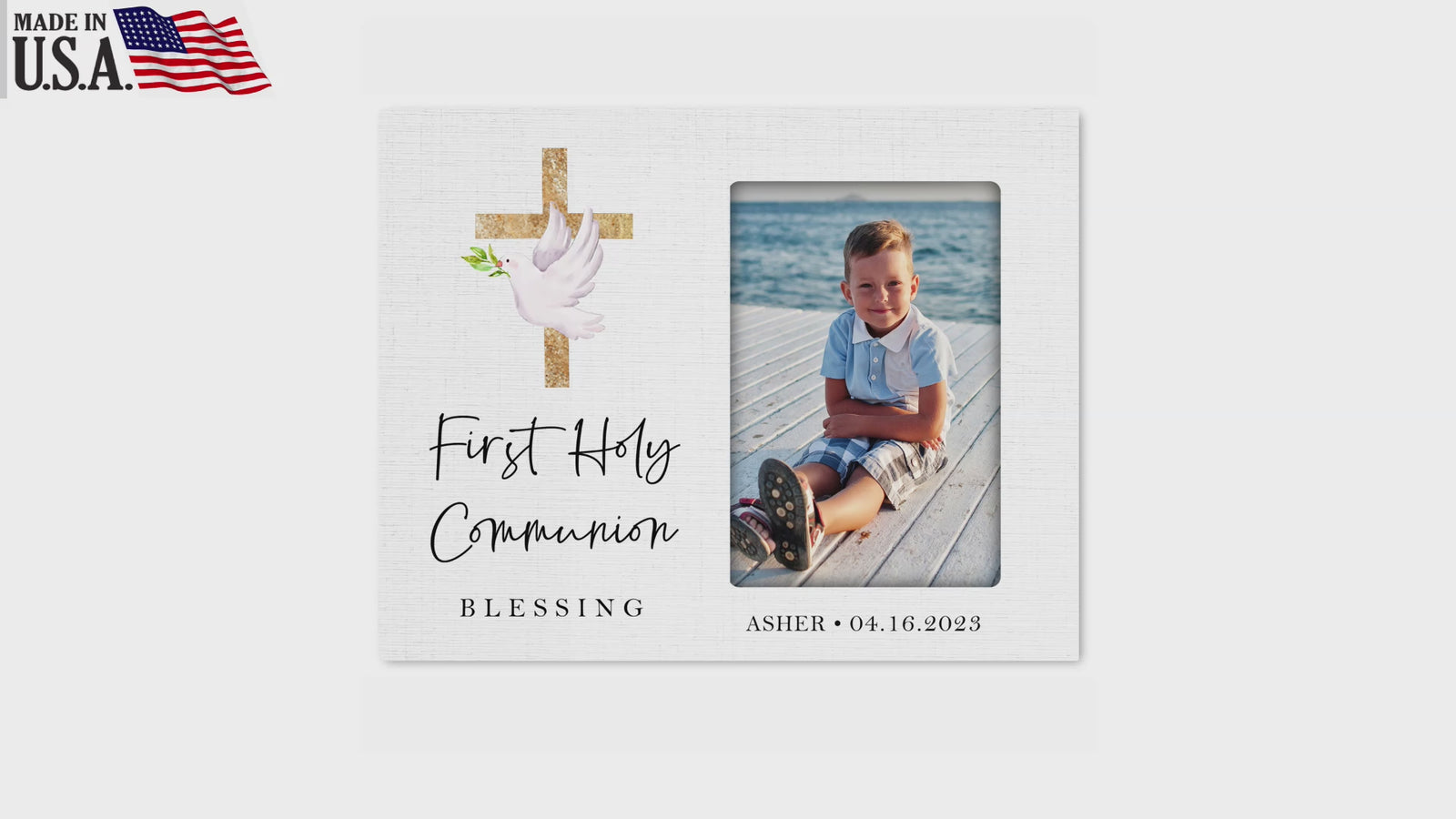 Personalized First Holy Communion Wooden Picture Frame