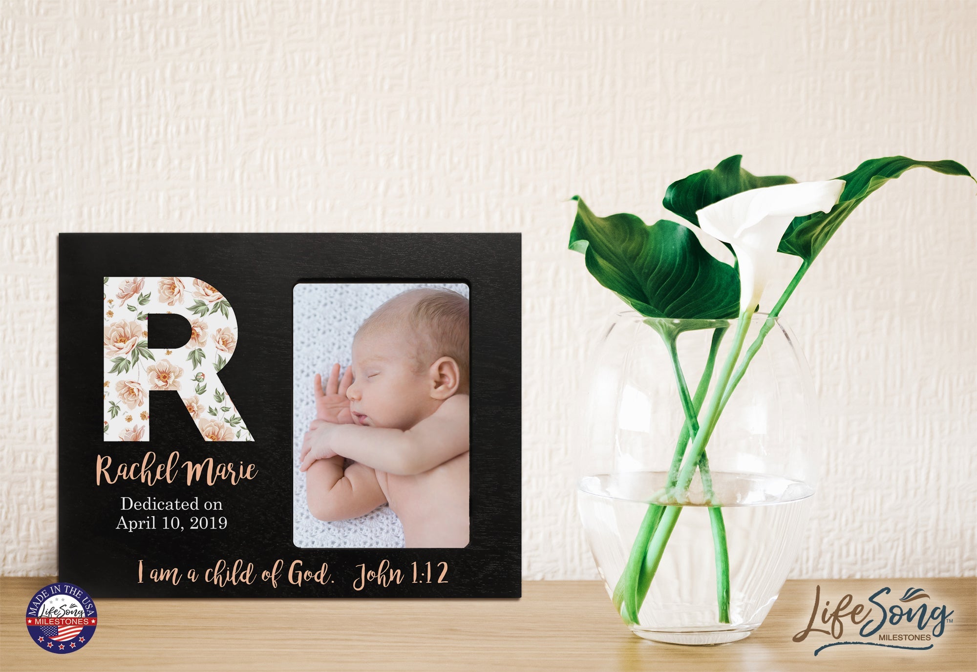 Baby Birth Announcement Photo Frame For Boys and Girls Child of God - LifeSong Milestones