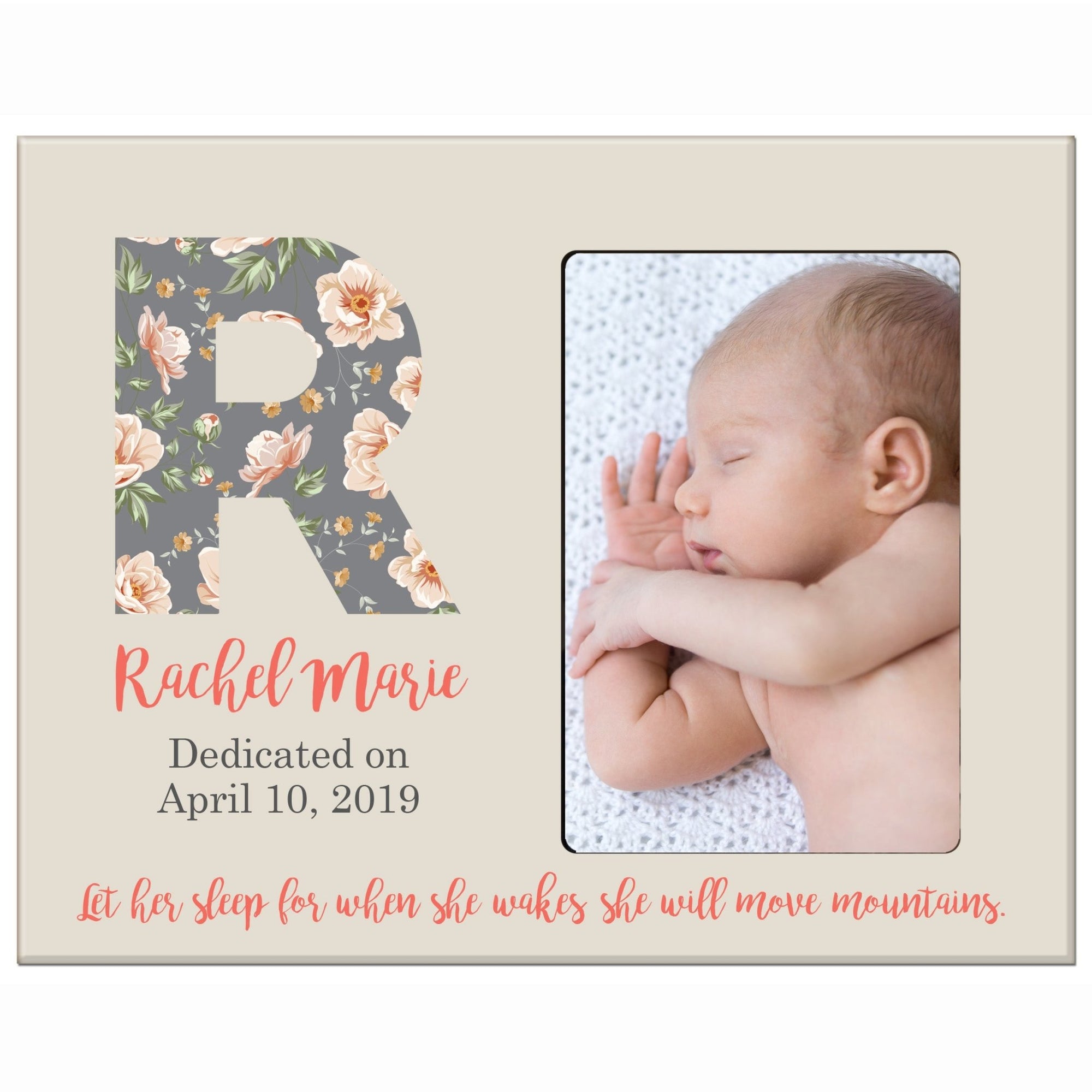 Baby Birth Announcement Photo Frame For Boys and Girls Let Sleep - LifeSong Milestones