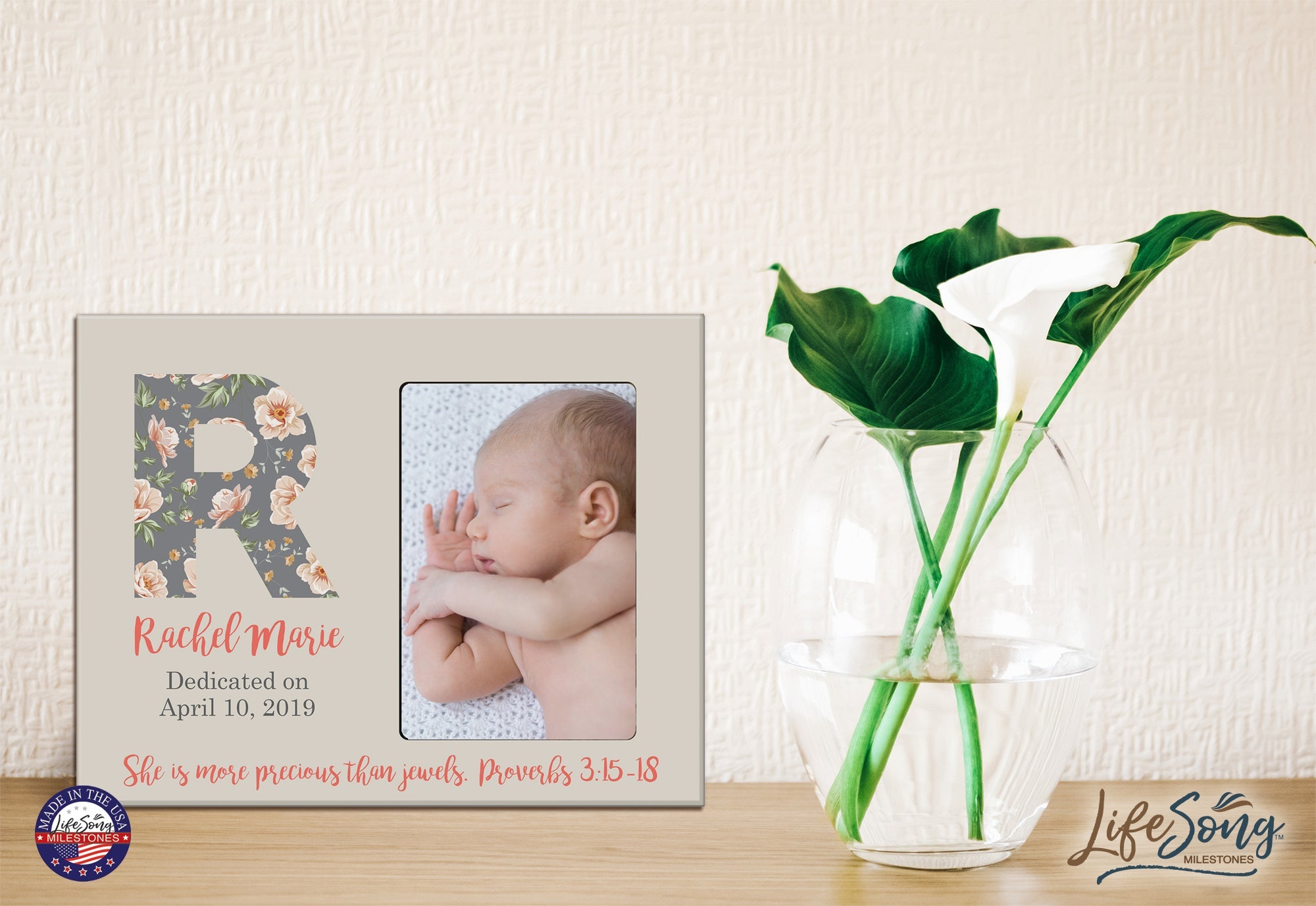 Baby Birth Announcement Photo Frame For Boys and Girls More Precious - LifeSong Milestones