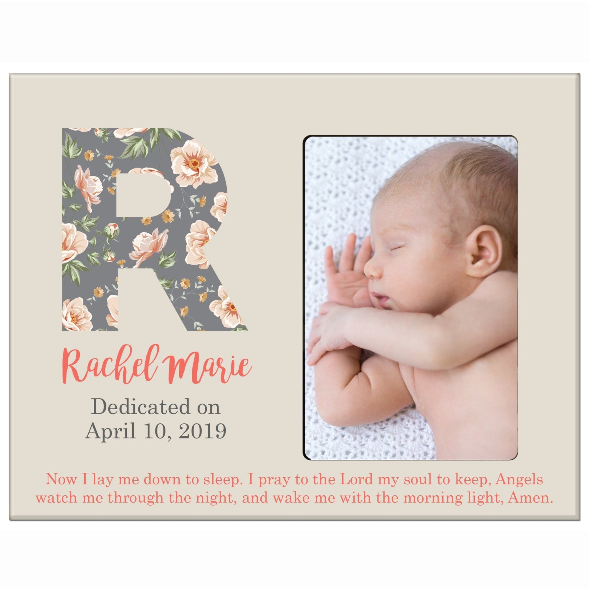 Baby Birth Announcement Photo Frame For Boys and Girls Prayer - LifeSong Milestones