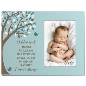 Baptism Baby Dedication Photo Frame Gift For Newborn - Child of God - LifeSong Milestones