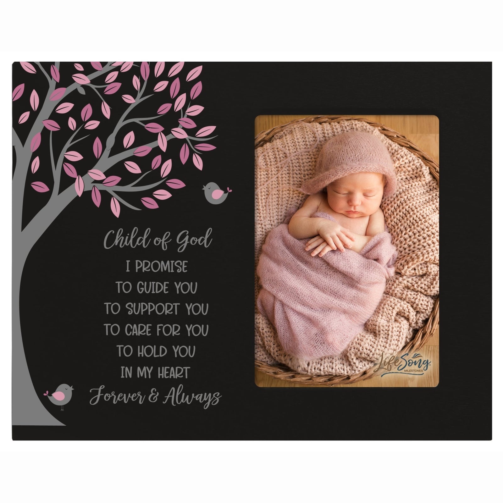 Baptism Baby Dedication Photo Frame Gift For Newborn - Child of God - LifeSong Milestones