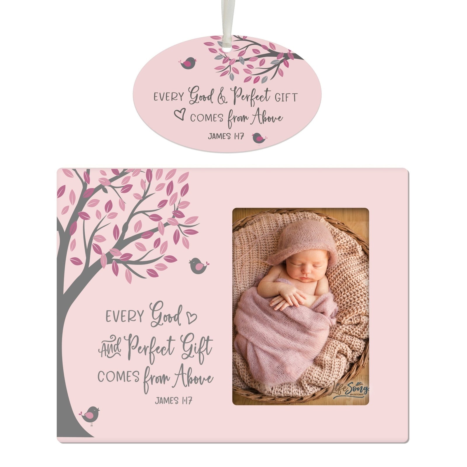 Baptism Picture Frame and Ornament Bundle - Every Good - LifeSong Milestones