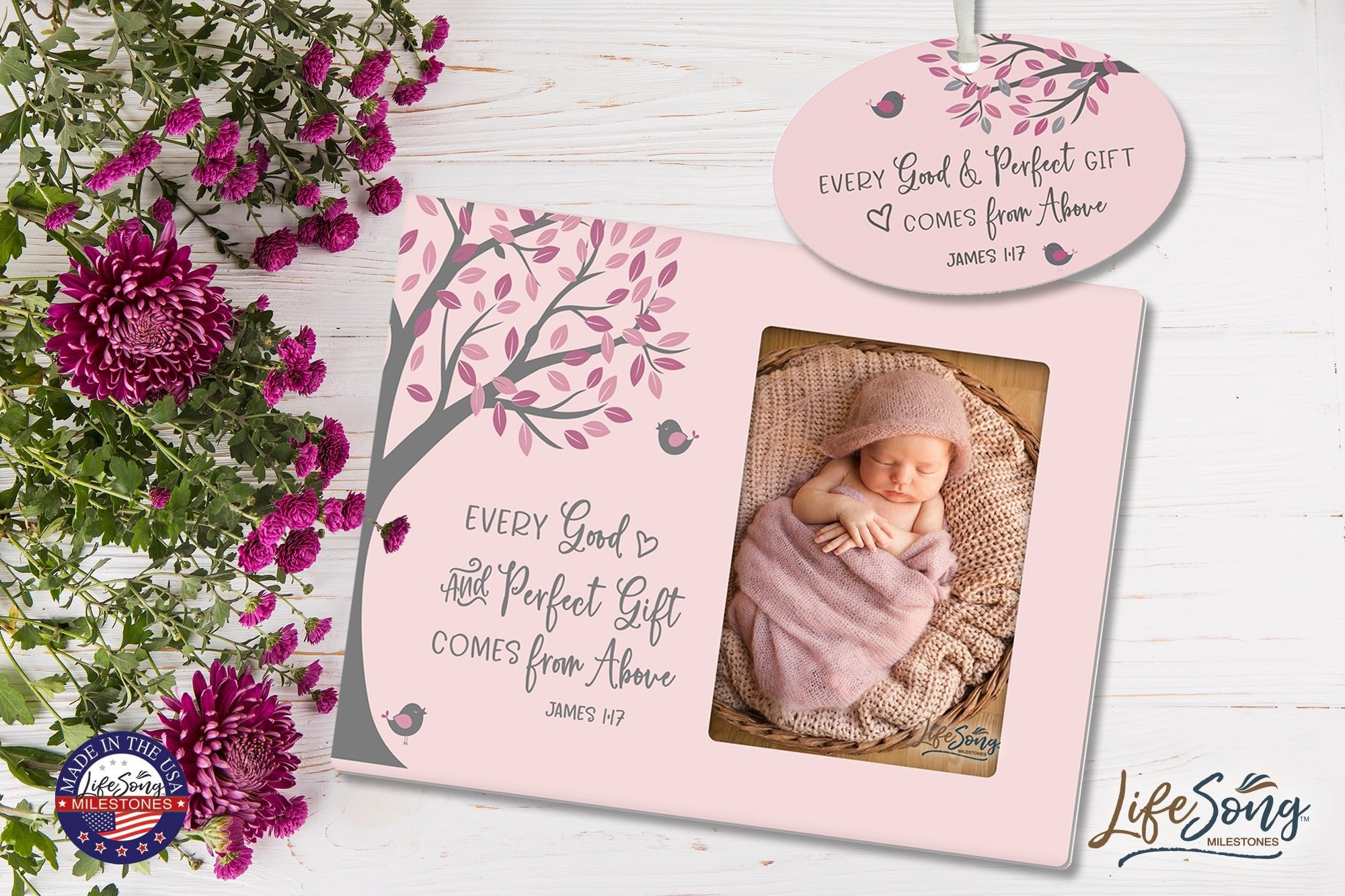 Baptism Picture Frame and Ornament Bundle - Every Good - LifeSong Milestones