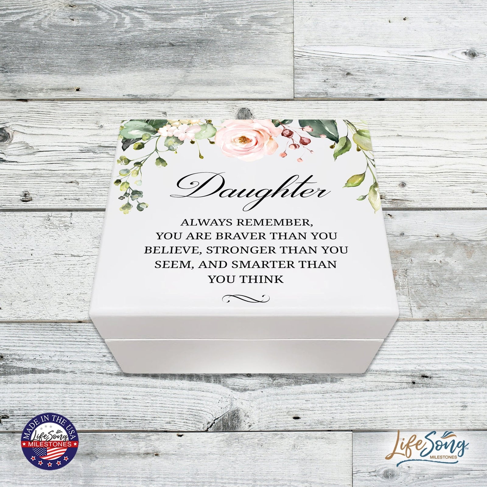 Lifesong Milestones Baptism Keepsake Jewelry Box Gift for Girls