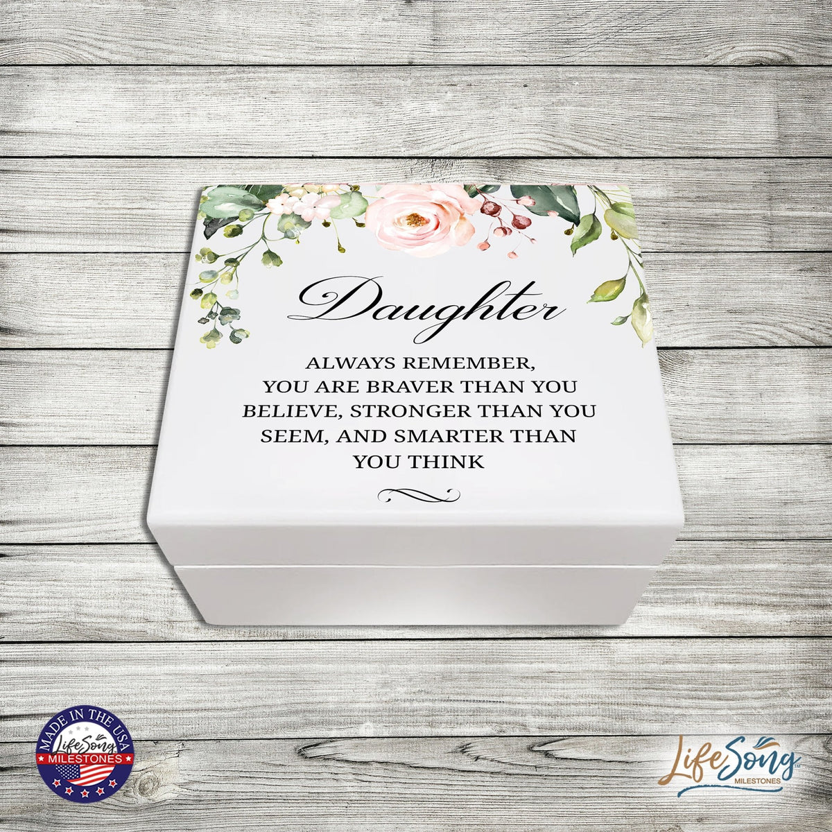 Lifesong Milestones Jewelry Keepsake Box with inset mirror for daughter