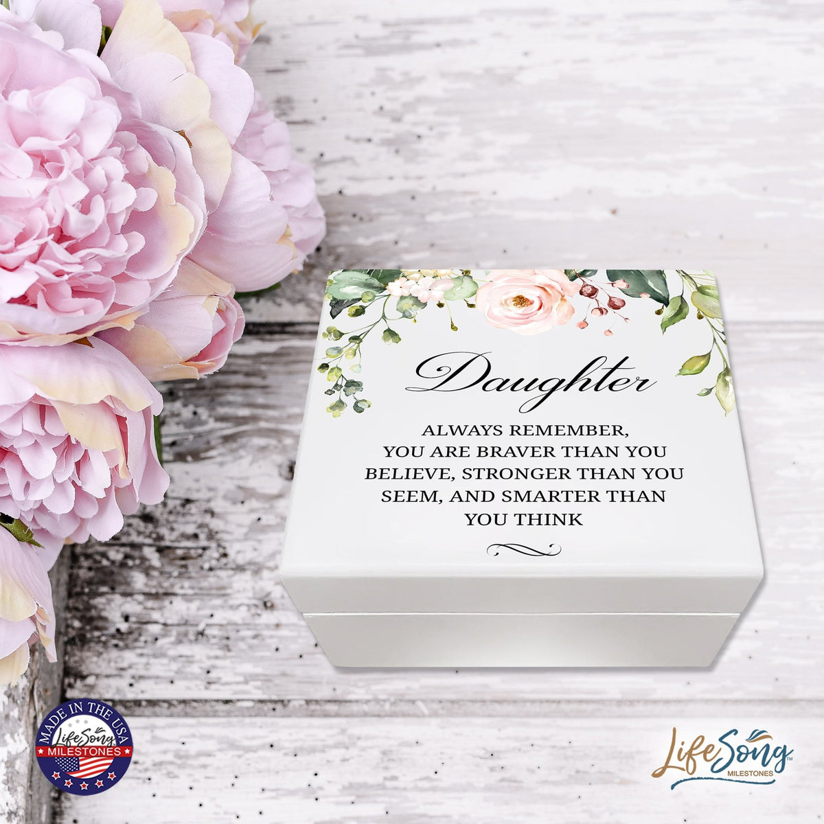 Baptism Jewelry Box Keepsake with mirror for daughter