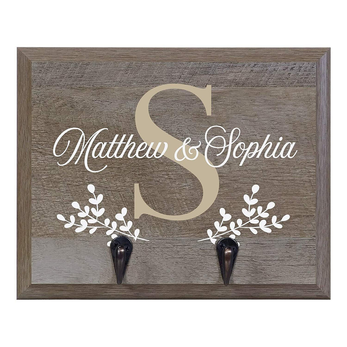 Barn Wood Personalized Coat Rack Wall Sign 15" w x 12" h 4.25" deep - LifeSong Milestones