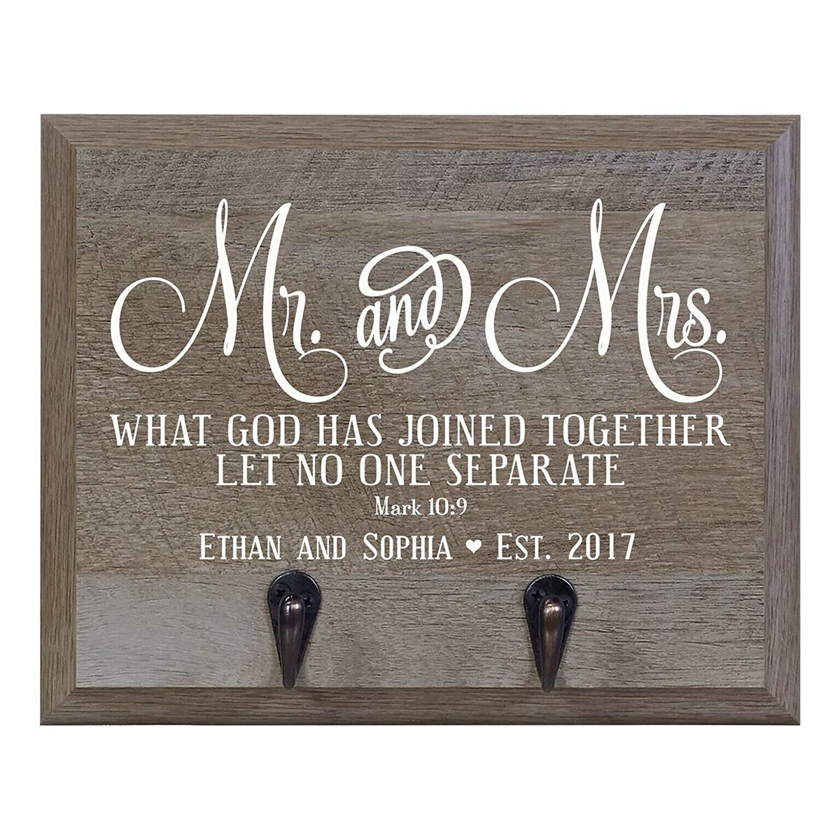 Barn Wood Personalized Coat Rack Wall Sign 15" w x 12" h 4.25" deep - LifeSong Milestones