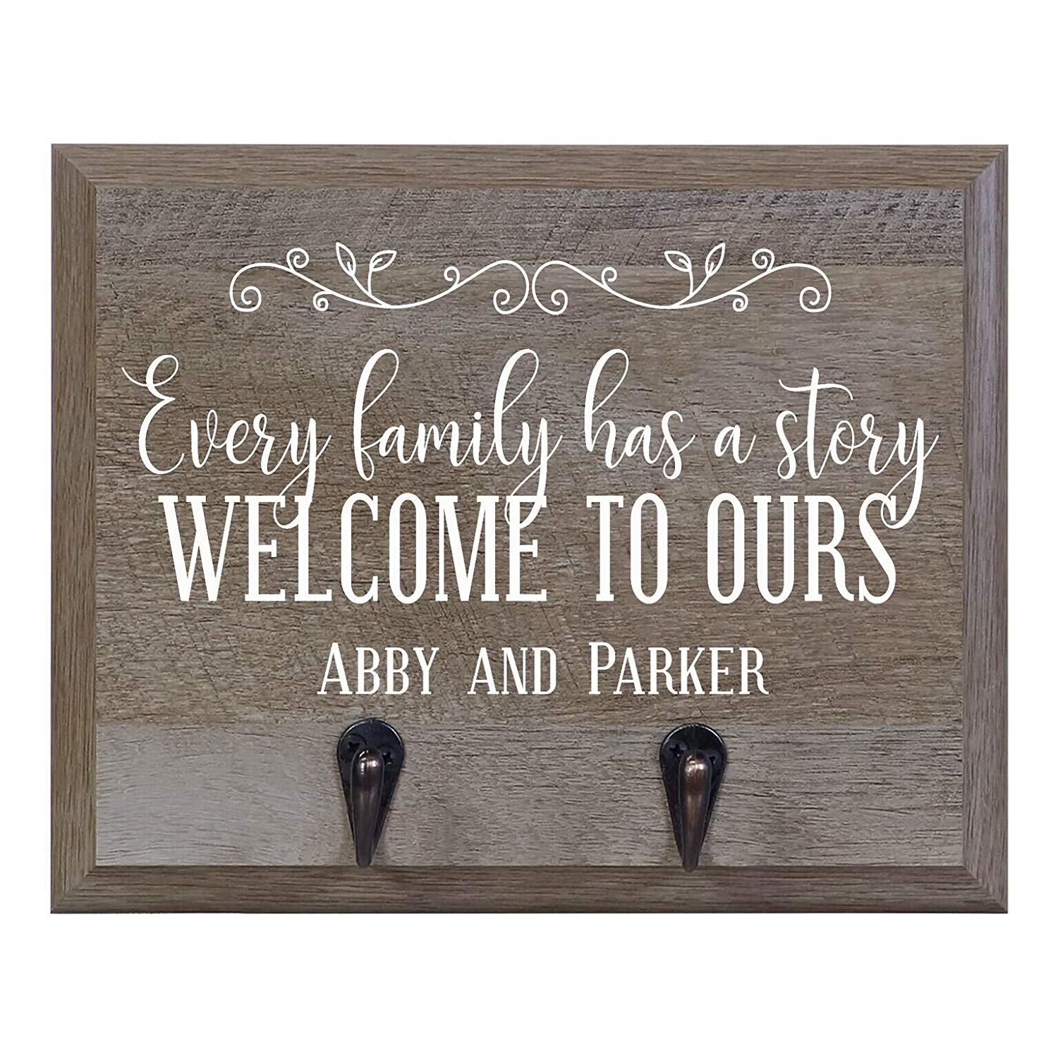 Barn Wood Personalized Coat Rack Wall Sign 15" w x 12" h 4.25" deep - LifeSong Milestones