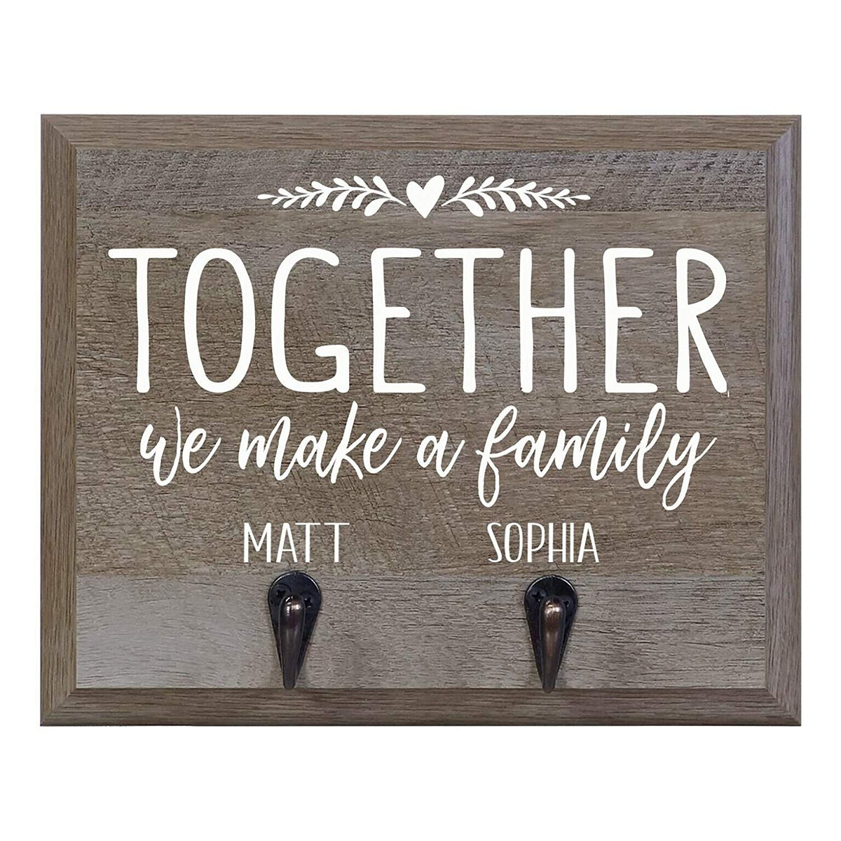 Barn Wood Personalized Coat Rack Wall Sign 15" w x 12" h 4.25" deep - LifeSong Milestones