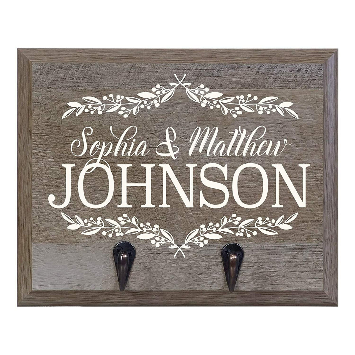 Barn Wood Personalized Coat Rack Wall Sign 15" w x 12" h 4.25" deep - LifeSong Milestones