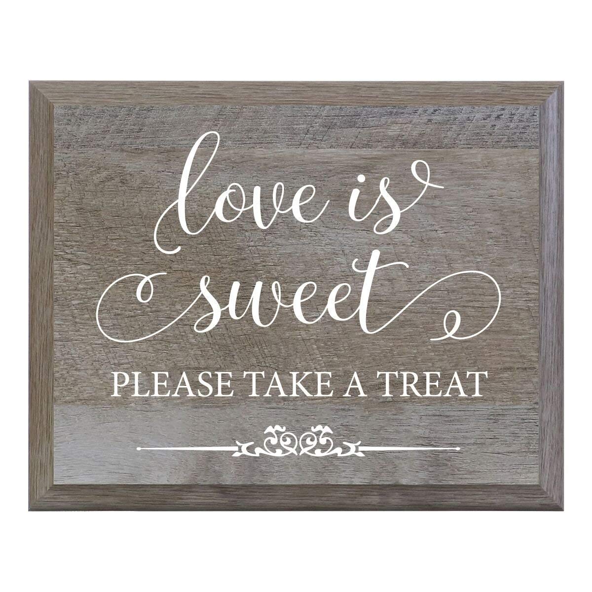 Barn Wood Wedding Party Sign Plaque - Love Is Sweet - LifeSong Milestones