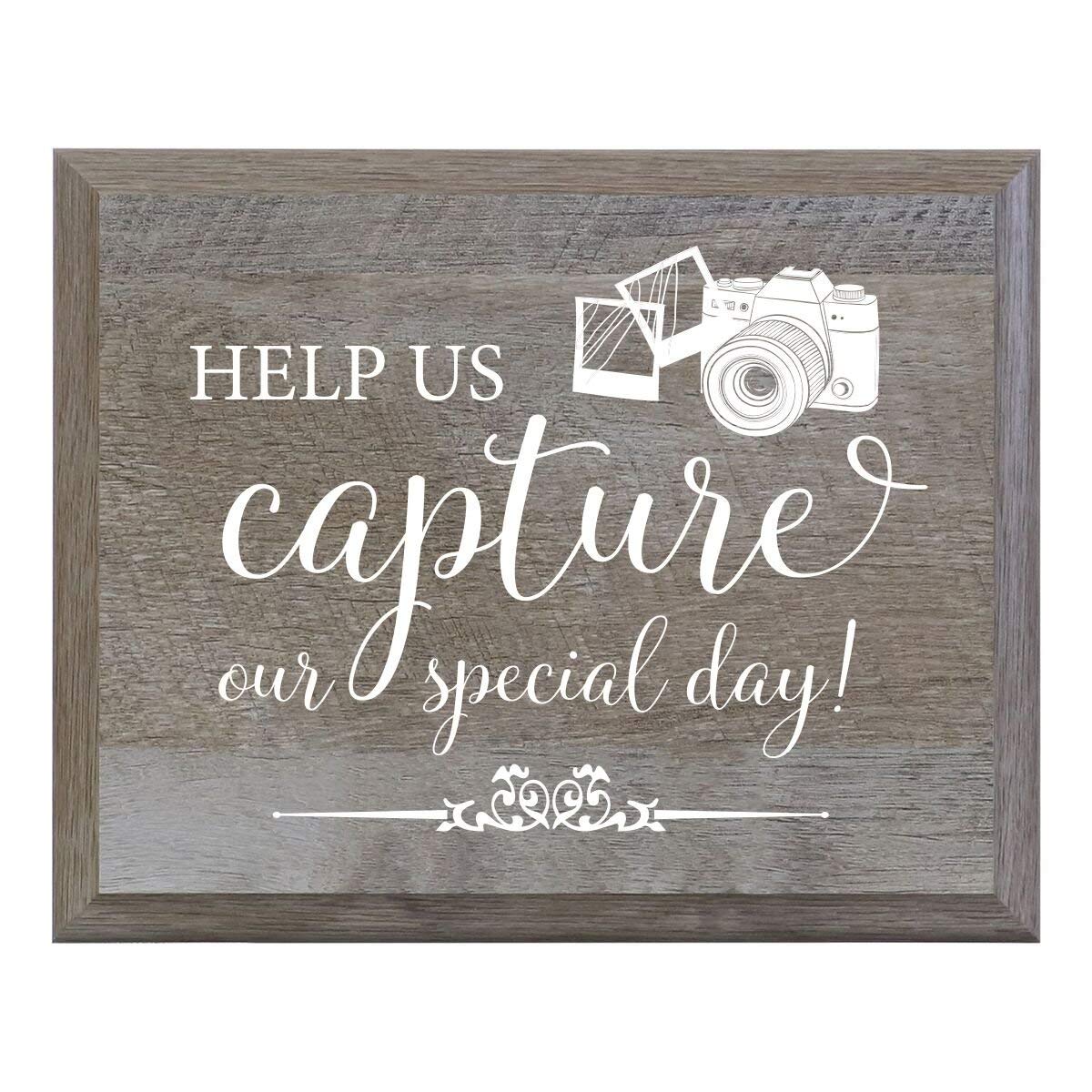 Barn Wood Wedding Party Sign Plaque - Our Special Day Camera - LifeSong Milestones